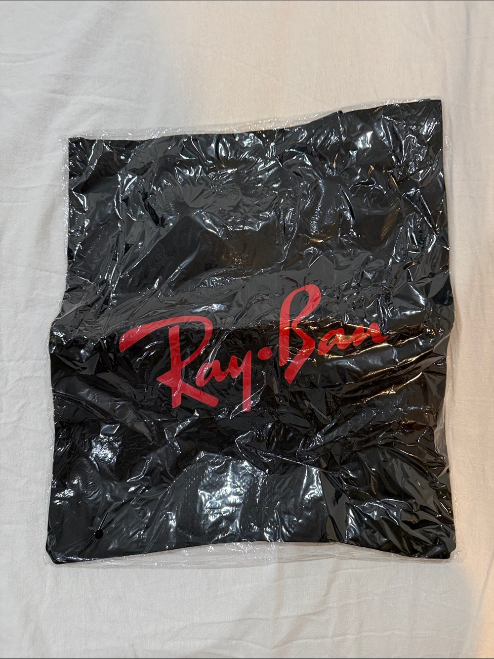 Ray-Ban Black Pouch with Red Logo